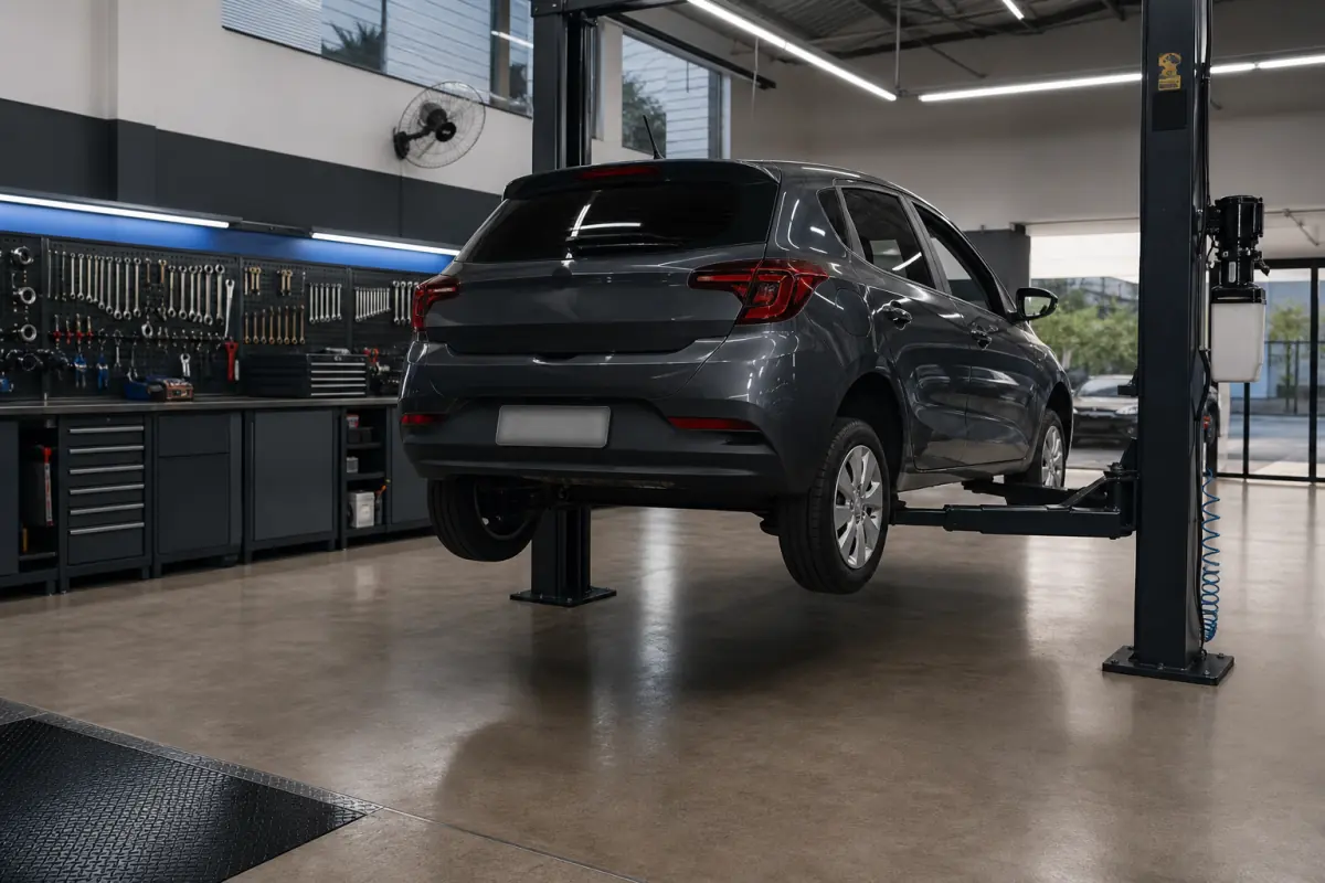 Ambiente de oficina automotiva, ilustrando o contexto de uso do catálogo